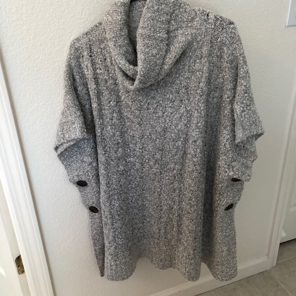 Grey poncho